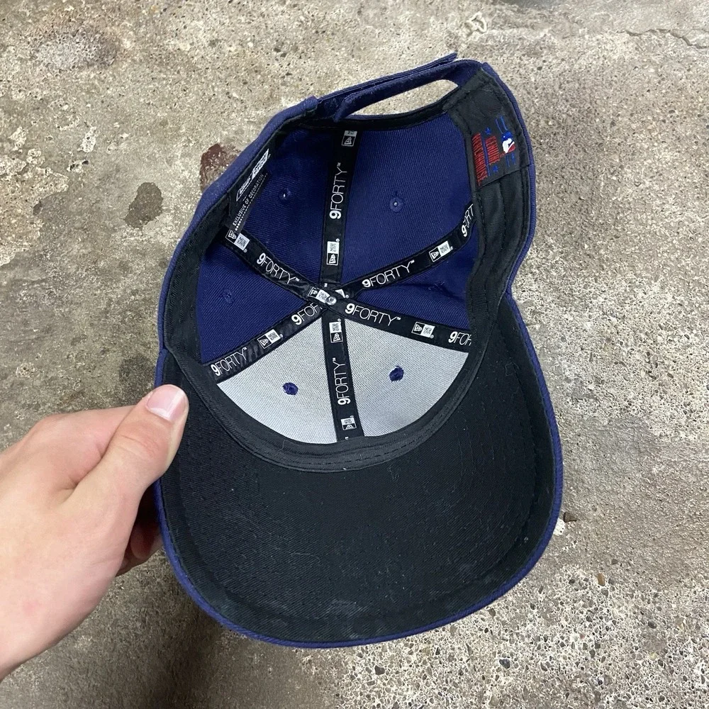 New Era 9Forty Milwaukee Brewers Strap Back Adjustable Blue MLB Baseball Logo